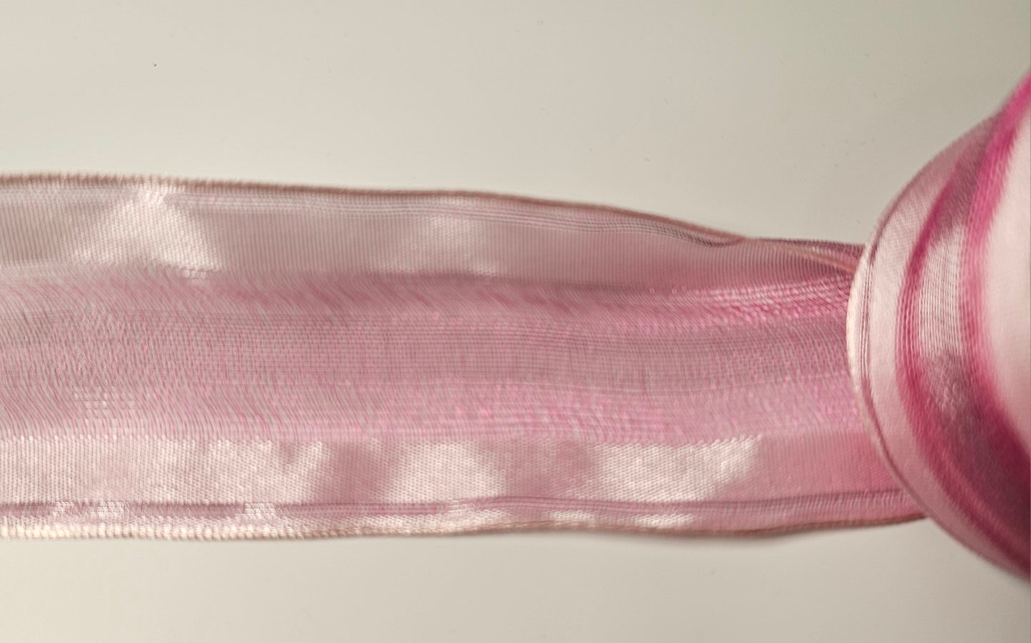 Pink Satin Edge Ribbon – Two‑Tone Centre, 38mm × 4.83m