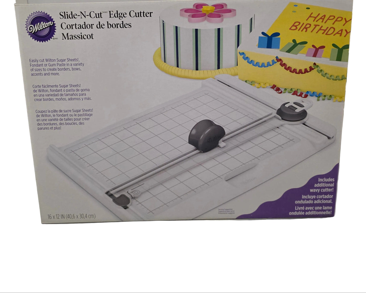 Wilton Slide N Cut Edge Cutter with a 9x12 inch marked cutting surface and sliding blade.