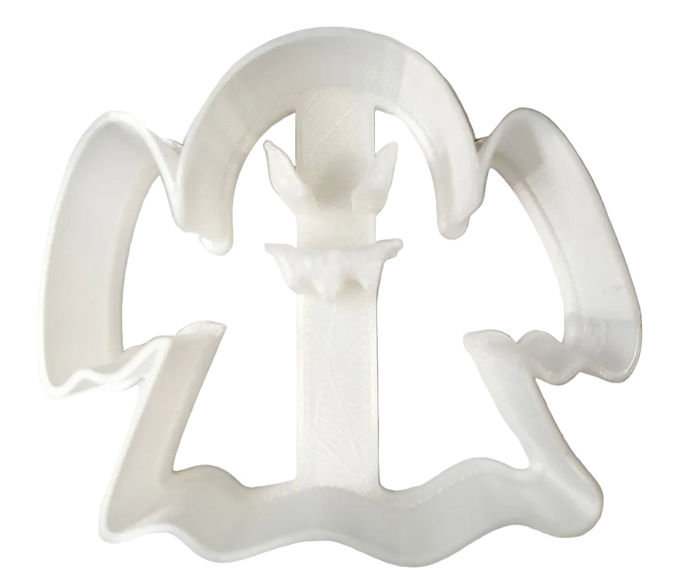 3D printed ghost cookie cutter in food‑safe plastic, designed for fondant and cookie dough. Made in Australia by The Sugar Smith.
