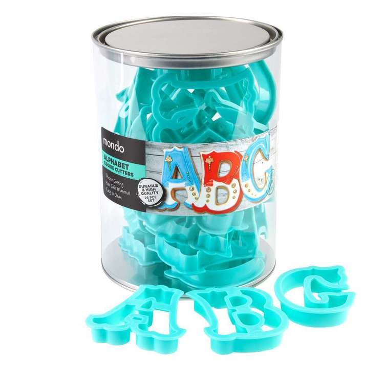 Mondo Alphabet Plastic Cookie Set 26pc