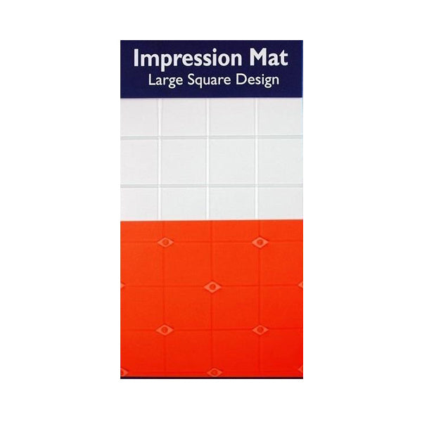 PME impression mat with a large square pattern used to emboss or raise designs on fondant.