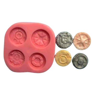 Steampunk Cogs & Wheels Silicone Mould
