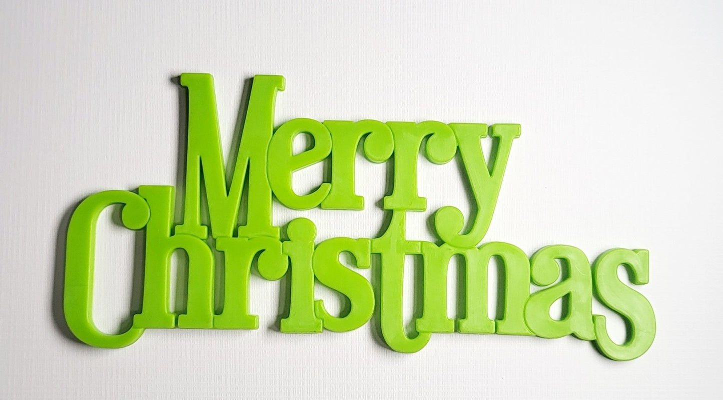 Merry Christmas Bright Colours Large 2 in pkt Magenta & Lime Green