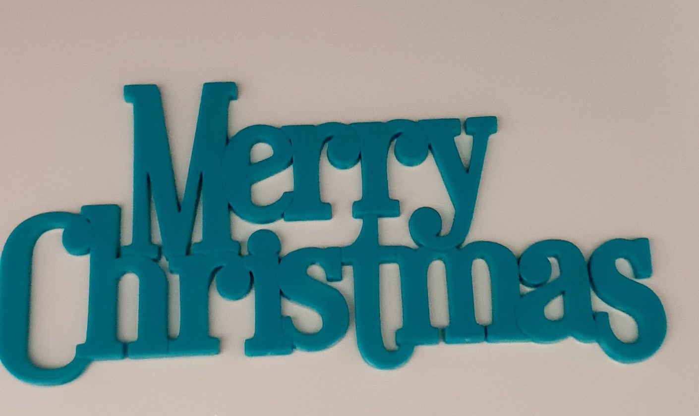 Merry Christmas Bright Colours Large 2 in pkt Teal & Red