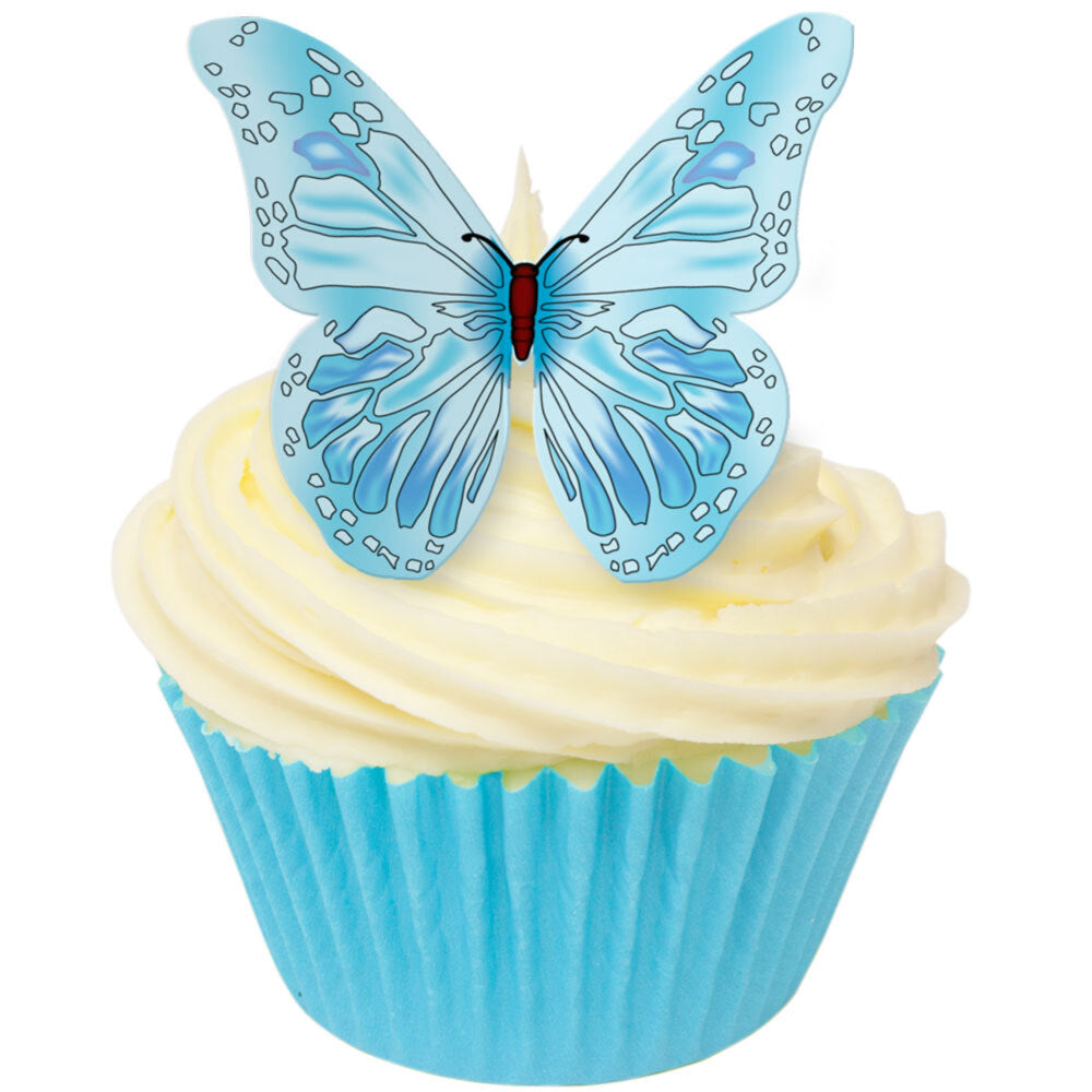 Butterfly Blue Edible Wafer