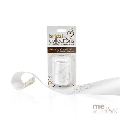 Car Ribbon Twin Heart Silver 50% Off