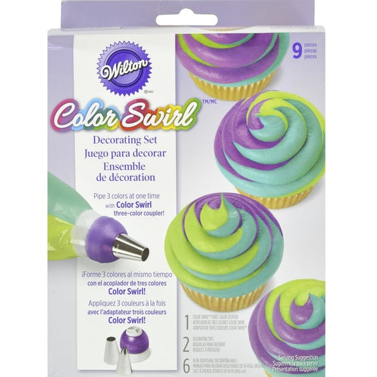 Wilton Color Swirl Decorating Set Nozzle/Bags/Coupler