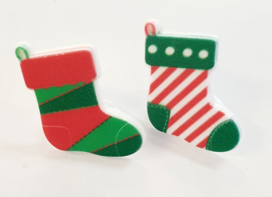 Santa Sock Rings Plastic PKT 3