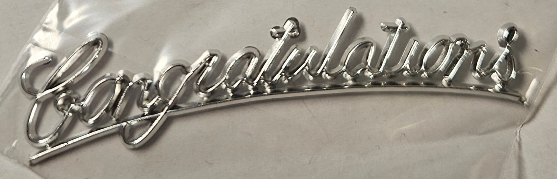 Congratulations Silver Small Embellishment – The Sugar Smith