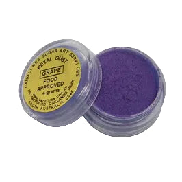 Small 4g pot of Caroline’s Grape Petal Dust in a deep purple shade, used for colouring sugar flowers and fondant decorations