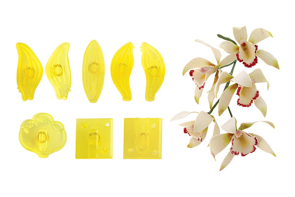 Eight‑piece JEM orchid cutter and former set for sugar craft.