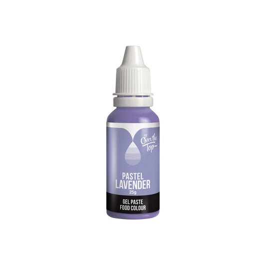 OTT Gel Food Colour in Pastel Lavender, 25g squeeze bottle shown as a concentrated vegan‑friendly pastel gel colour for icing, fondant and buttercream.