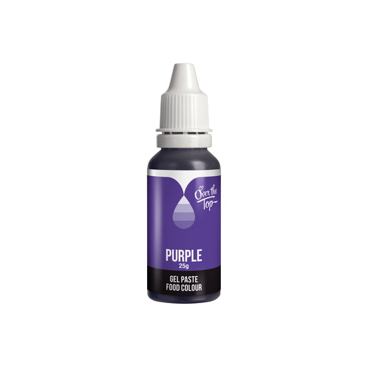 OTT Gel Food Colour in Purple, 25g squeeze bottle shown as a concentrated vegan‑friendly gel colour for icing, fondant and buttercream.