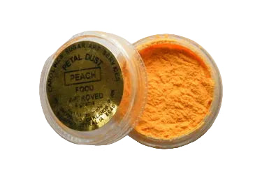 Small 4g pot of Caroline’s Peach Petal Dust in a soft peach shade, used for colouring sugar flowers and fondant decorations.