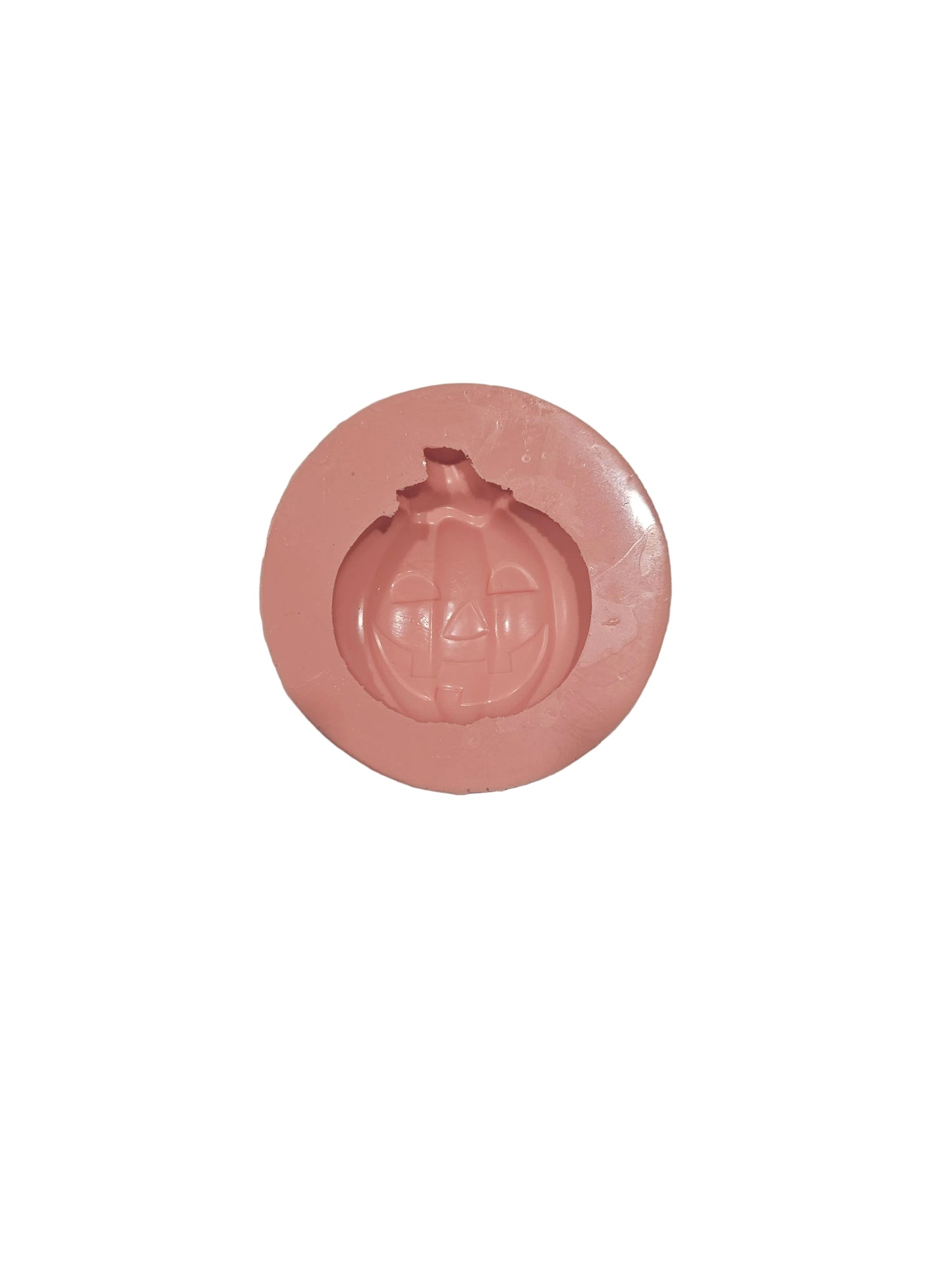 Small silicone mould with a detailed pumpkin cavity for cake decorating