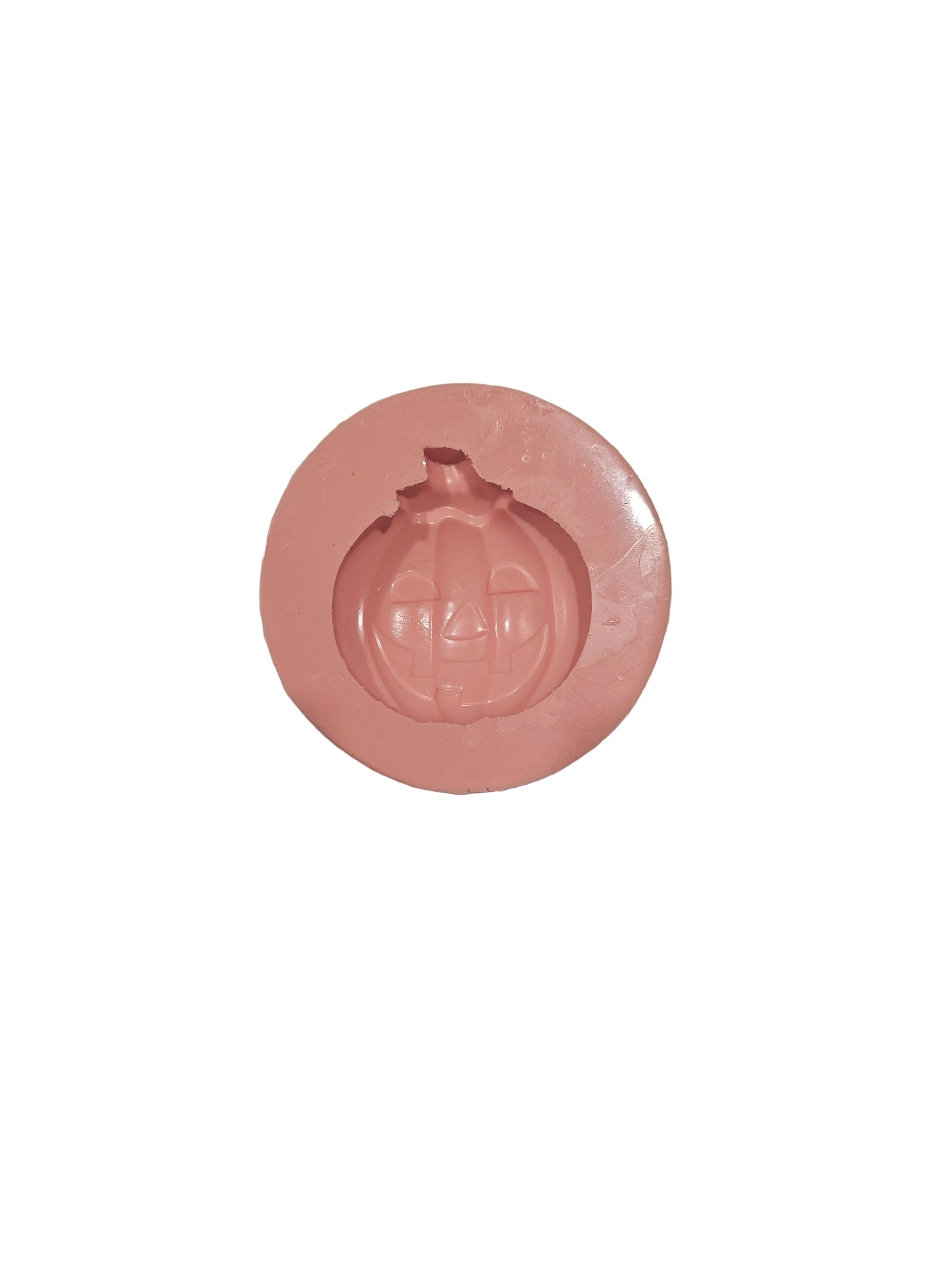 Small silicone mould with a detailed pumpkin cavity for cake decorating