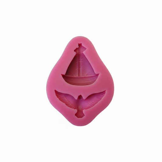 sailboat and seagull silicone mould for fondant and chocolate