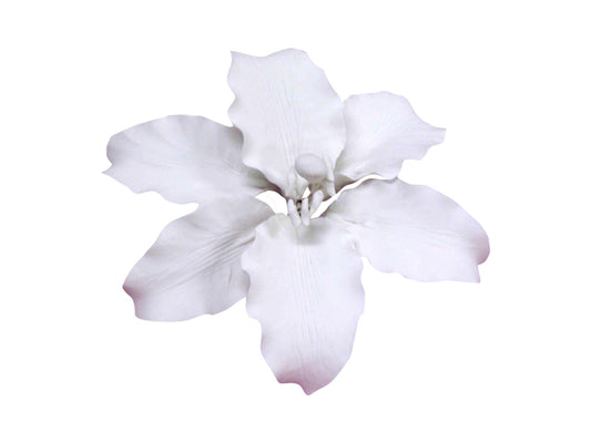 Sugar paste Stargazer Lily flower with icing stamen and wire stem, approx. 13.5cm, single piece