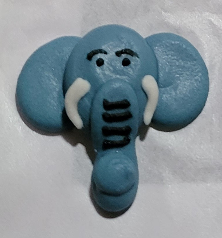 Elephant Royal Icing Cup cake Topper
