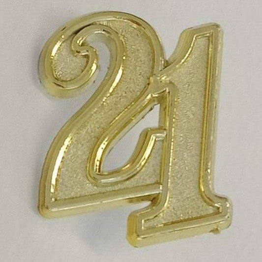 Double Number 21 Gold Embellishment
