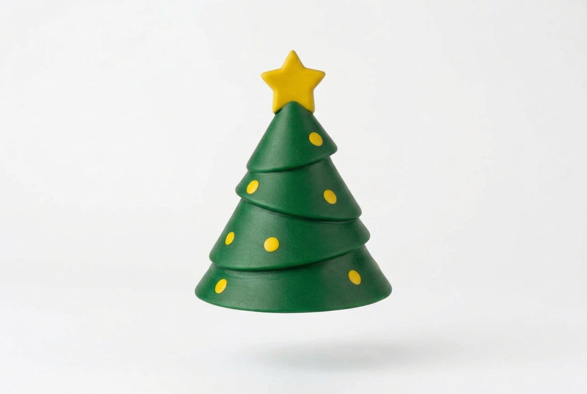 Pack of three 3D Christmas tree cake picks for decorating Christmas cakes, cupcakes and festive desserts.