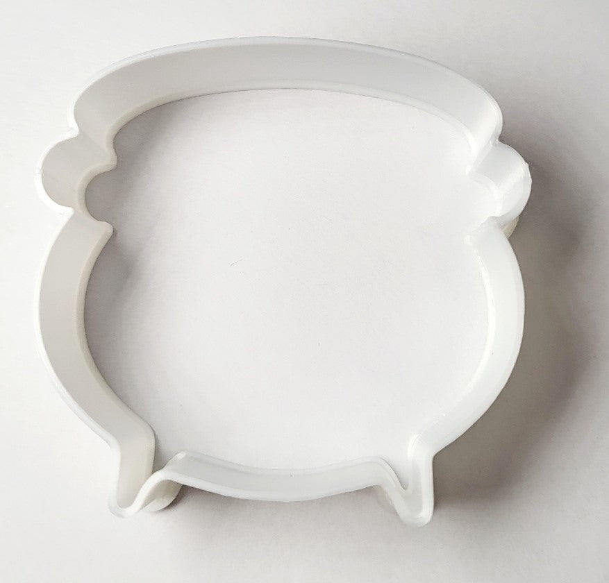 3D printed pot of gold and cauldron cookie cutter in food‑safe plastic, designed for fondant and cookie dough. Made in Australia by The Sugar Smith.