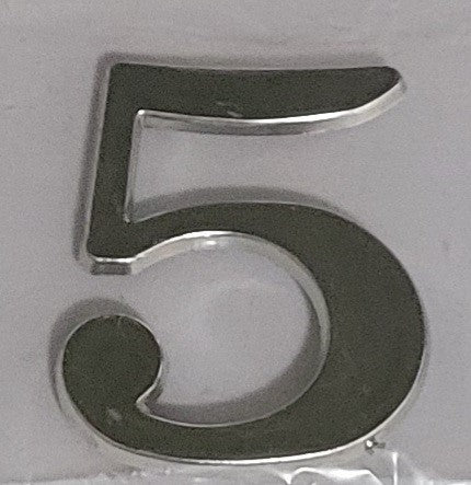 Number 5 Silver Embellishment