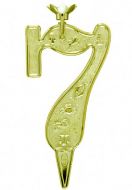 Zodiac Candle Holder Gold Number 7