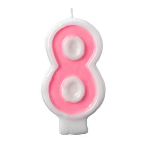 Pink/White Candle #8