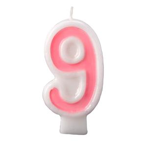 Pink/White Candle #9