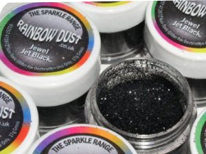 Jet Black Jewel Rainbow Dust Glitter