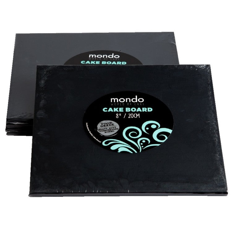 Square Mondo Black Masonite 8inch
