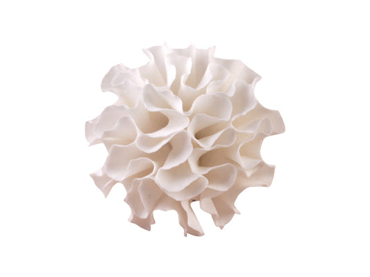 These classic beauties are crafted from gum paste and offer a timeless touch to any cake design. The Carnation White Small features soft, ruffled petals and a wired stem for flexible positioning—perfect for both professional and amateur decorators.