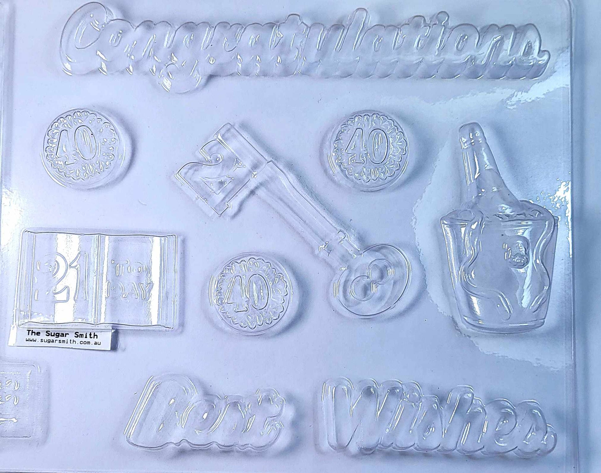 Celebrate milestones in style with our Congratulations & Milestone Chocolate Mould, featuring seven distinct designs: