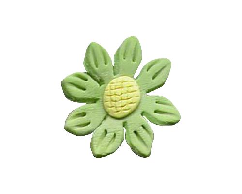 Simple yet striking, our Daisy with Yellow Centre Green is a handcrafted gum paste flower designed to bring cheerful charm to your cakes and cupcakes. With green-tinted petals and a bright yellow centre, this daisy delivers a fresh, nature-inspired look.