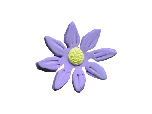 Add a soft and whimsical touch to your desserts with our Daisy with Yellow Centre Lavender, handcrafted from gum paste. Featuring lavender-tinted petals and a bright yellow centre, this daisy brings gentle charm to cupcakes, cookies, and celebration cakes.