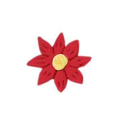 Make a bold statement with our Daisy with Yellow Centre Red, handcrafted from gum paste. Featuring vibrant red petals and a sunny yellow centre, this daisy adds a lively pop of colour to cupcakes, cookies, and celebration cakes.