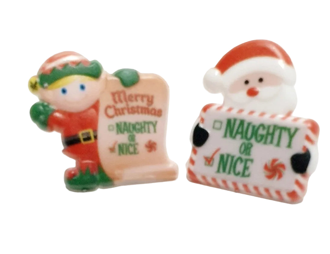 Christmas Elf and Santa rings used for cakes, napkin rings, or party platters