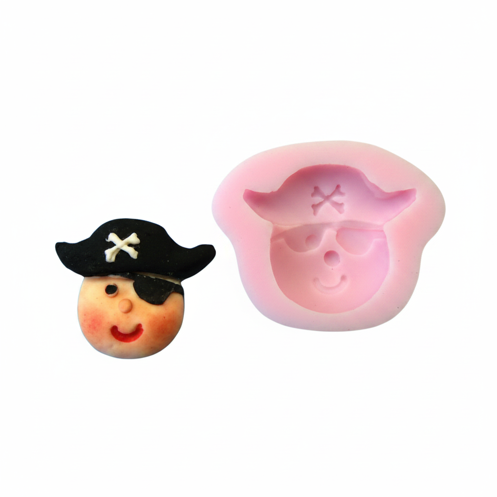pirate boy silicone mould for fondant and chocolate