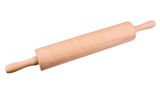 This robust rolling pin is a must-have tool for every kitchen.
Featuring a ball bearing rod and smoothly rotating handles, it ensures easy rolling with minimal effort.
Perfect for working with fondant, pastry, and other doughs, it measures 6.5 cm in diameter and 45 cm in length not including handles for optimal control and precision.
