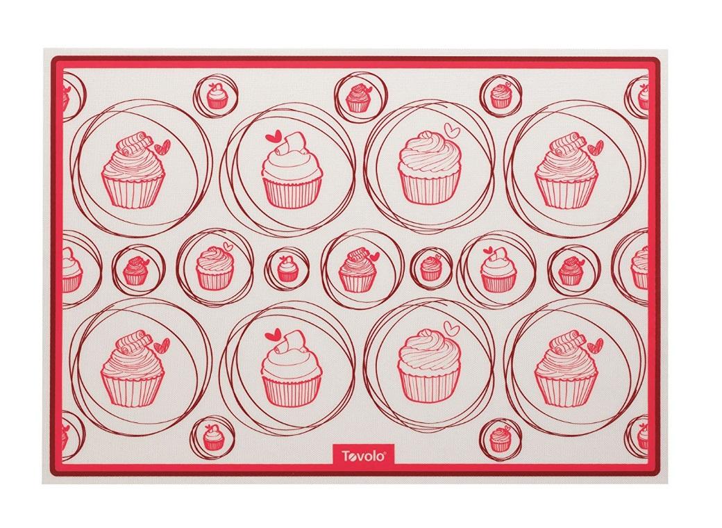 Extra‑thick Tovolo silicone baking mat on a tray, used for even, no‑burn baking.