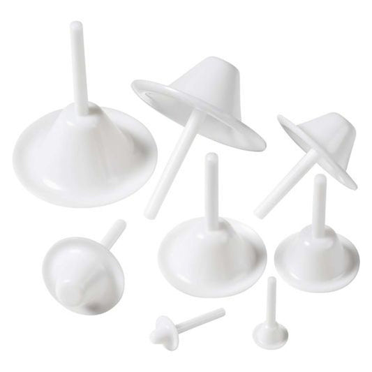 Wilton Lily Nail Set with four cupped flower nail sizes.
