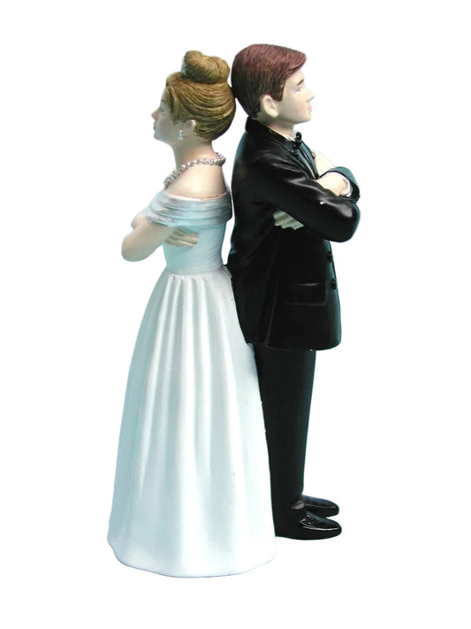 Wilton ‘The Tiff’ humorous cake topper, approximately 11.5cm tall.