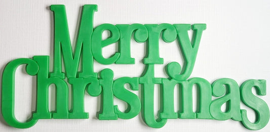 Merry Christmas Bright Colours Large 2 in pkt Green & Lime Green