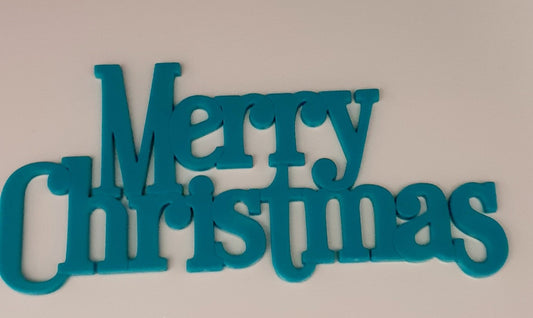 Merry Christmas Bright Colours Large 2 in pkt Teal & Magenta