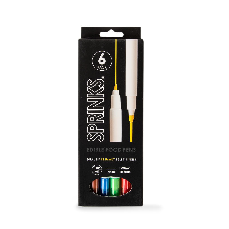 Edible Pen Set Primary Pack Sprinks (6)