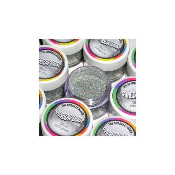Silver Hologram Glitter Rainbow Dust