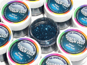 Teal Blue Jewel Rainbow Dust Glitter