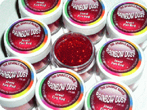 Fire Red Jewel Rainbow Dust Glitter