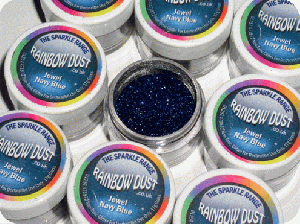 Navy Blue Jewel Rainbow Dust Glitter